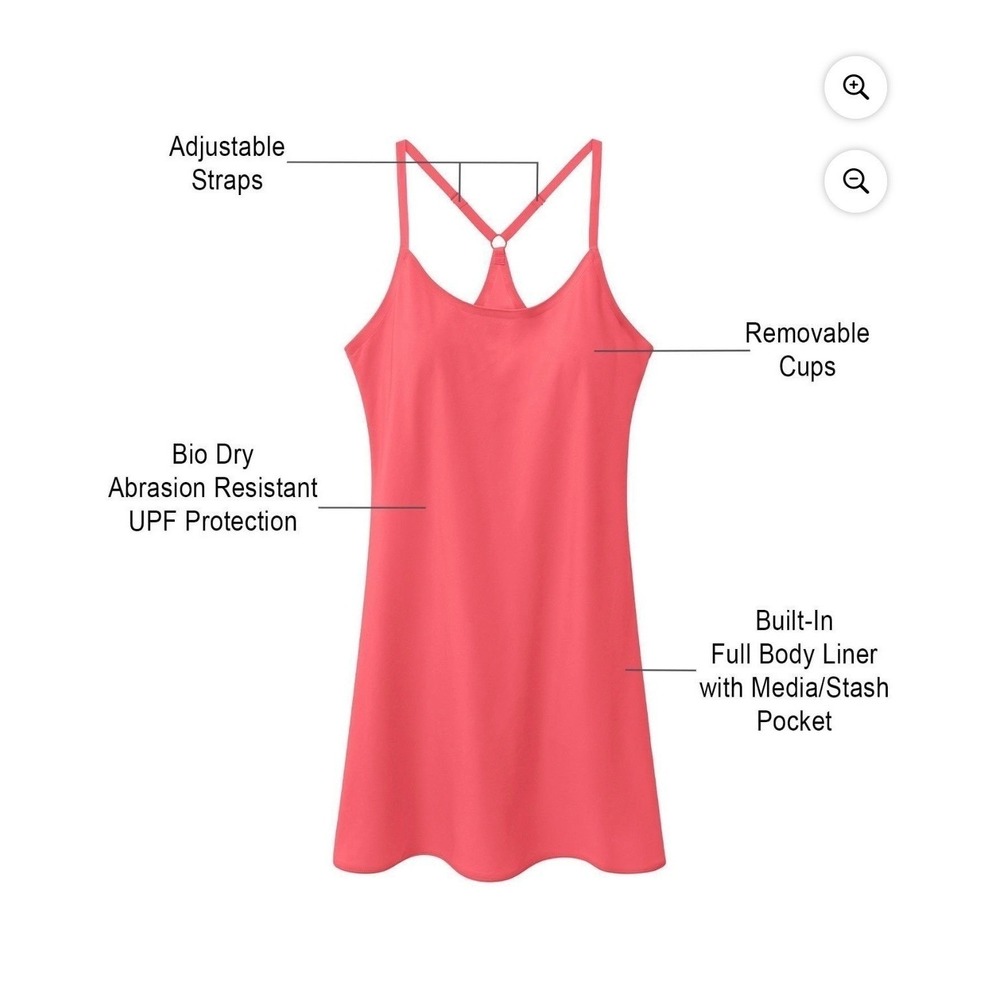 Outdoor Voices Exercise Dress Petunia Pink Built-In Shorts Pockets OV114W Size M - Picture 11 of 12